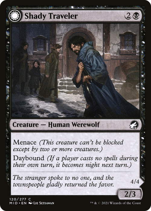 Shady Traveler (MID-120) - Innistrad: Midnight Hunt: (Double Faced Transform) Foil