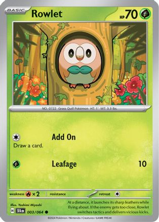 Rowlet 003  SV Shrouded Fable - Common
