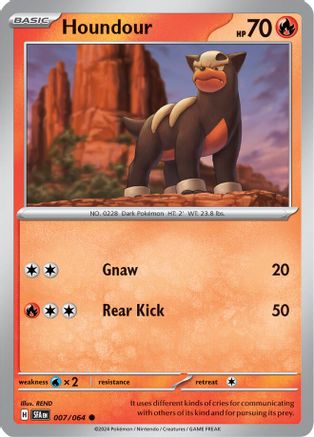 Houndour 007  - Reverse Holofoil SV Shrouded Fable - Common