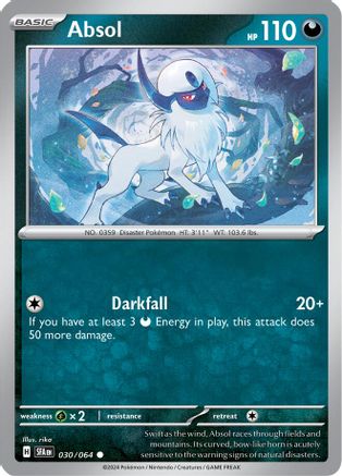Absol 030  - Reverse Holofoil SV Shrouded Fable - Common