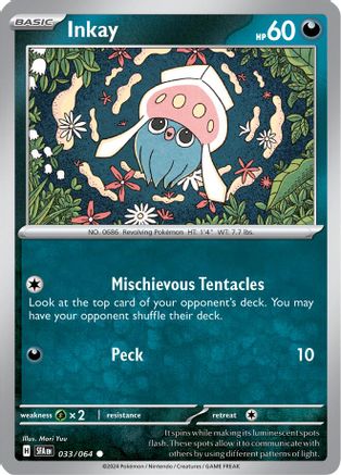 Inkay 033  SV Shrouded Fable - Common