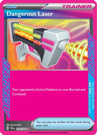 Dangerous Laser 058  - Holofoil SV Shrouded Fable - ACE SPEC Rare