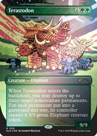 Terastodon (Rainbow Foil) (SLD-1318) - Secret Lair Drop Series Foil