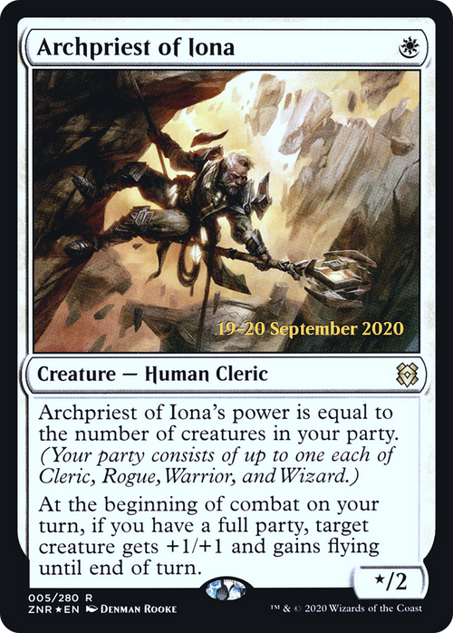 Archpriest of Iona (PRE-05S) - Zendikar Rising Promos Foil