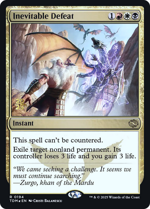 Inevitable Defeat (PRE-194S) - Prerelease Cards Foil