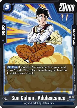 Son Gohan : Adolescence - FP-017 (FP-017) - Fusion World Promotion Cards and Packs