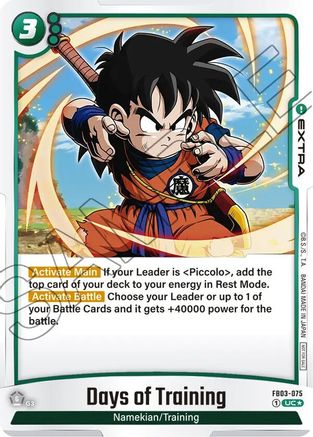 Days of Training - FB03-075 (Championship Pack 02) (FB03-075) - Tournament and Championship Promos Holofoil