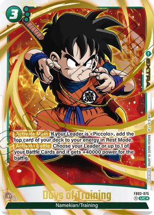 Days of Training - FB03-075 (Championship Pack 02) (Gold) (FB03-075) - Tournament and Championship Promos Holofoil