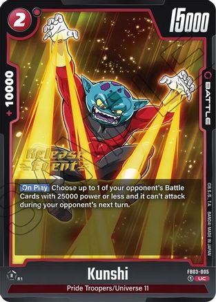 Kunshi (FB03-005) - Raging Roar Release Event Cards