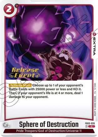 Sphere of Destruction (FB03-026) - Raging Roar Release Event Cards