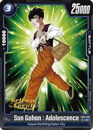 Son Gohan : Adolescence - FB03-038 (FB03-038) - Raging Roar Release Event Cards