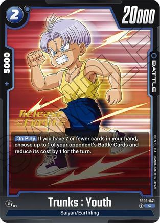 Trunks : Youth (FB03-041) - Raging Roar Release Event Cards