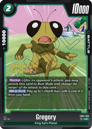 Gregory (FB03-058) - Raging Roar Release Event Cards