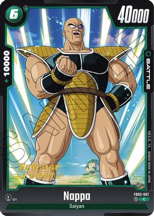 Nappa (FB03-067) - Raging Roar Release Event Cards