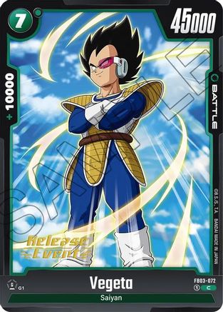 Vegeta - FB03-072 (FB03-072) - Raging Roar Release Event Cards