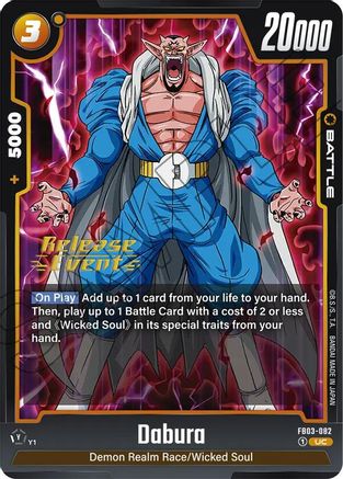Dabura - FB03-082 (FB03-082) - Raging Roar Release Event Cards