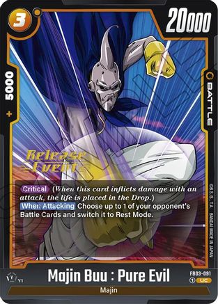 Majin Buu : Pure Evil (FB03-091) - Raging Roar Release Event Cards