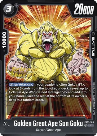 Golden Great Ape Son Goku (FB03-106) - Raging Roar Release Event Cards