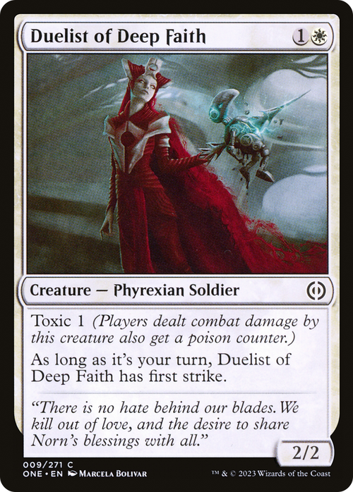 Duelist of Deep Faith (ONE-009) - Phyrexia: All Will Be One Foil