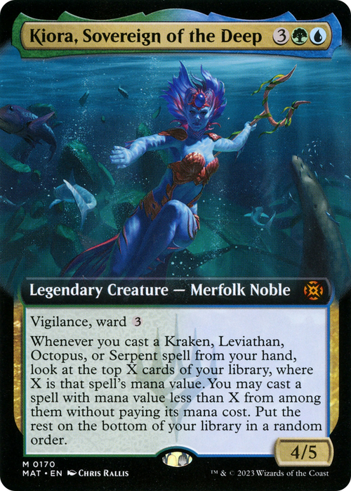 Kiora, Sovereign of the Deep (Extended Art) (MAT-170) - March of the Machine: The Aftermath: (Extended Art) Foil