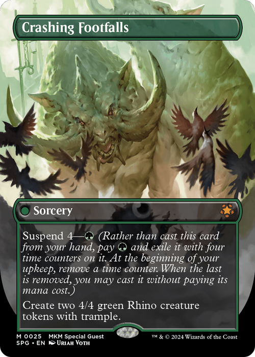 Crashing Footfalls (Borderless) (SPG-025) - Special Guests Foil