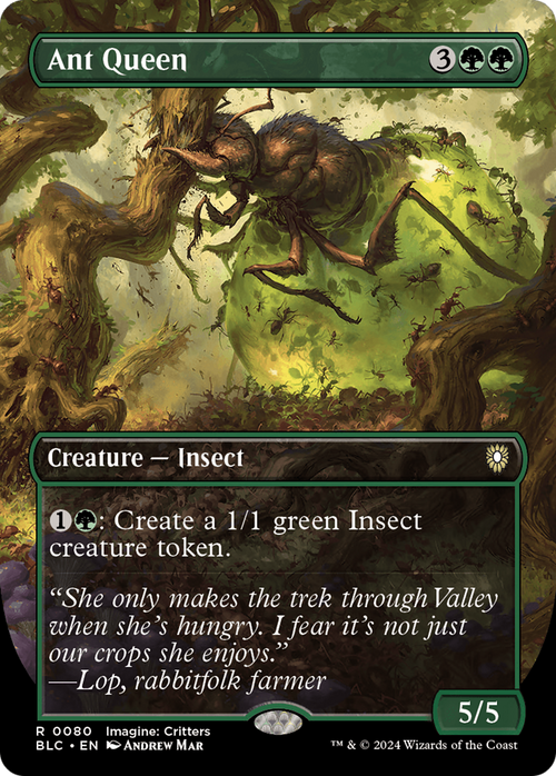 Ant Queen (Borderless) (BLC-080) - Bloomburrow Commander Foil