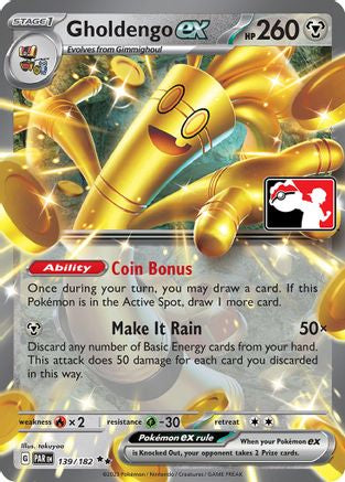 Gholdengo ex 139  - Holofoil Prize Pack Series Cards - Double Rare