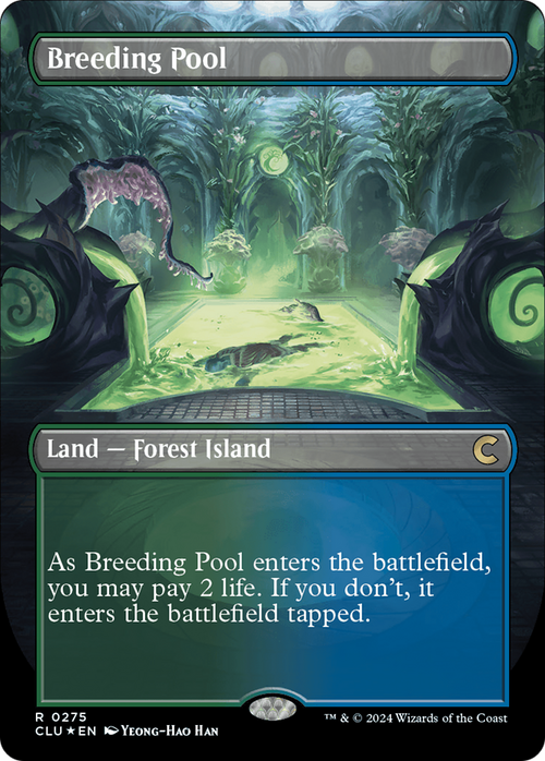 Breeding Pool (Borderless) (CLU-275) - Ravnica: Clue Edition Foil