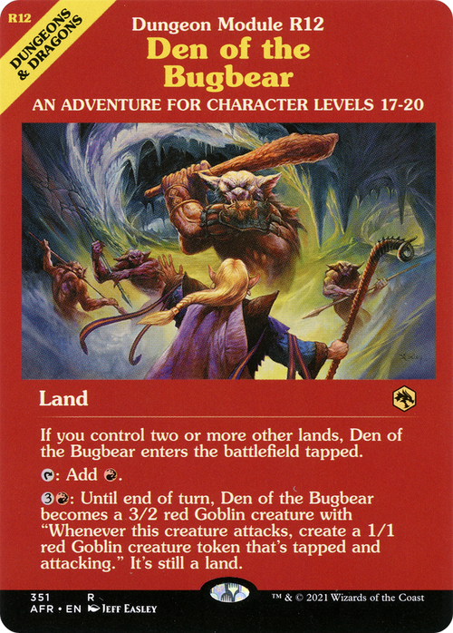 Den of the Bugbear (Dungeon Module) (AFR-351) - Adventures in the Forgotten Realms: (Showcase)