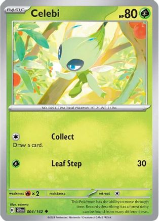 Celebi 004  - Reverse Holofoil SV07 Stellar Crown - Uncommon