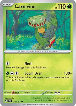 Carnivine 007  - Reverse Holofoil SV07 Stellar Crown - Common