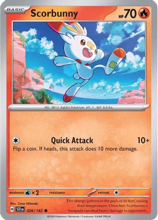 Scorbunny 026  SV07 Stellar Crown - Common
