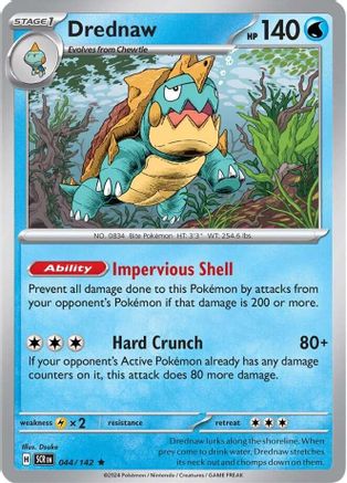 Drednaw 044  - Reverse Holofoil SV07 Stellar Crown - Rare
