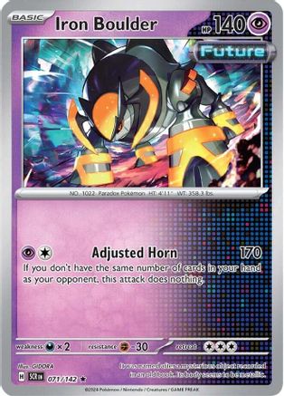 Iron Boulder 071  - Holofoil SV07 Stellar Crown - Rare