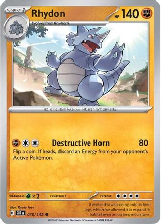 Rhydon 075  SV07 Stellar Crown - Common