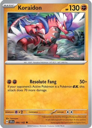 Koraidon 090  - Reverse Holofoil SV07 Stellar Crown - Uncommon
