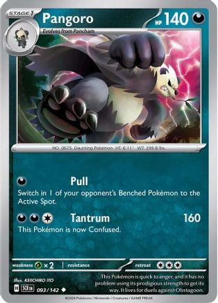 Pangoro 093  SV07 Stellar Crown - Uncommon