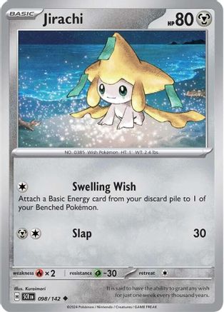 Jirachi 098  - Reverse Holofoil SV07 Stellar Crown - Uncommon