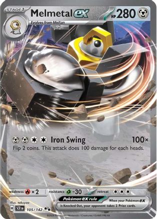 Melmetal ex 105  - Holofoil SV07 Stellar Crown - Double Rare