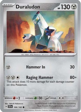 Duraludon 106  - Reverse Holofoil SV07 Stellar Crown - Common