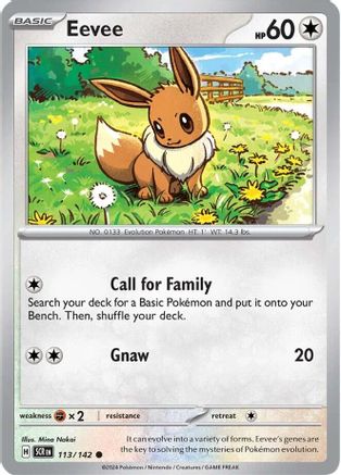Eevee 113  SV07 Stellar Crown - Common