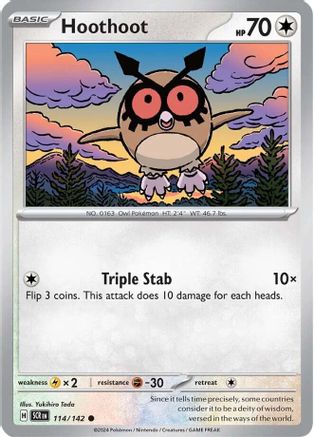 Hoothoot 114  SV07 Stellar Crown - Common