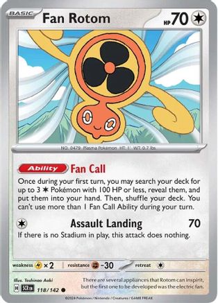 Fan Rotom 118  SV07 Stellar Crown - Common