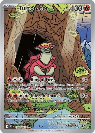 Turtonator 146/142  - Holofoil SV07 Stellar Crown - Illustration Rare