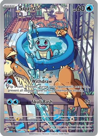 Squirtle 148  - Holofoil SV07 Stellar Crown - Illustration Rare
