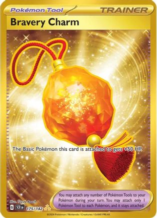 Bravery Charm 175  - Holofoil SV07 Stellar Crown - Hyper Rare