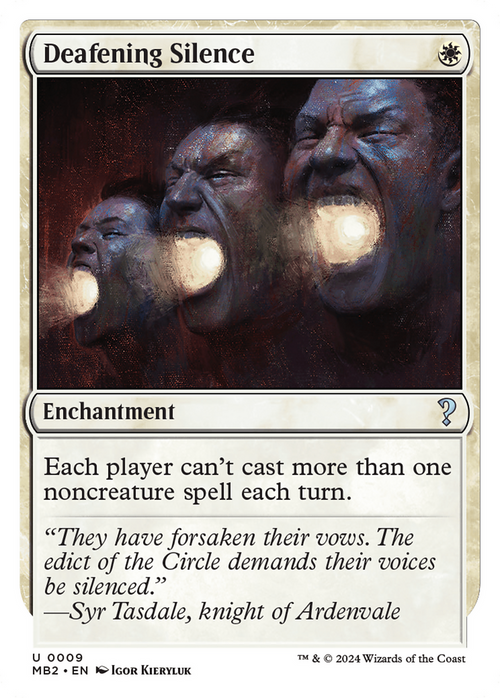 Deafening Silence (White Border) (MB2-009) - Mystery Booster 2