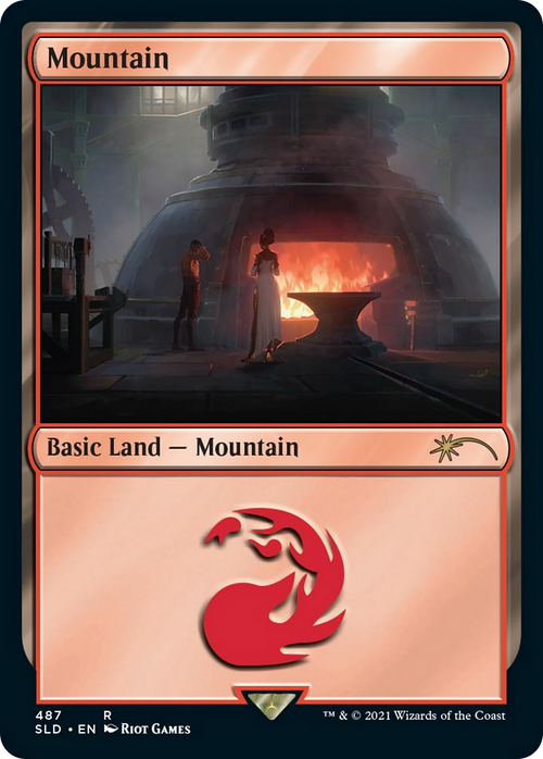 Mountain (Secret Lair x Arcane: Lands) (SLD-487) - Secret Lair Drop