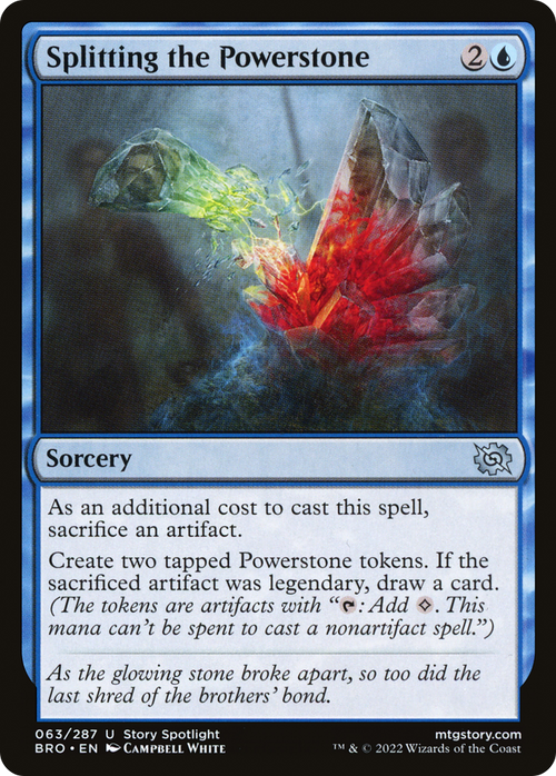 Splitting the Powerstone (BRO-063) - The Brothers' War Foil