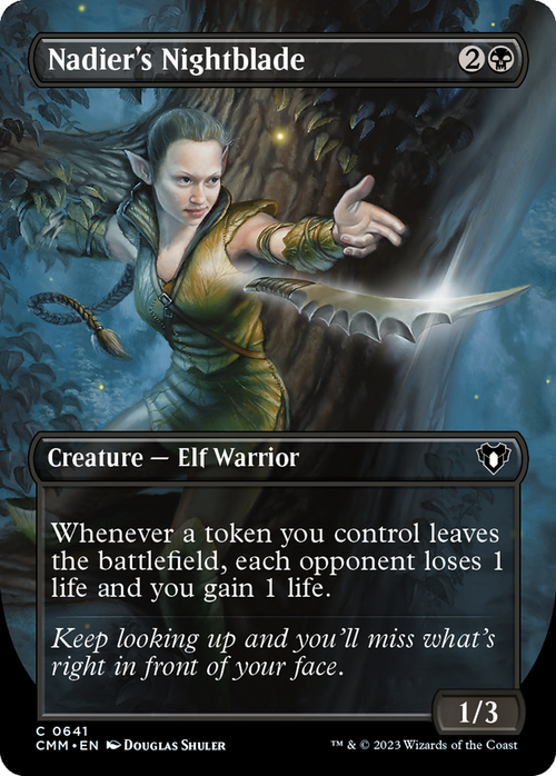 Nadier's Nightblade (Borderless) (CMM-641) - Commander Masters